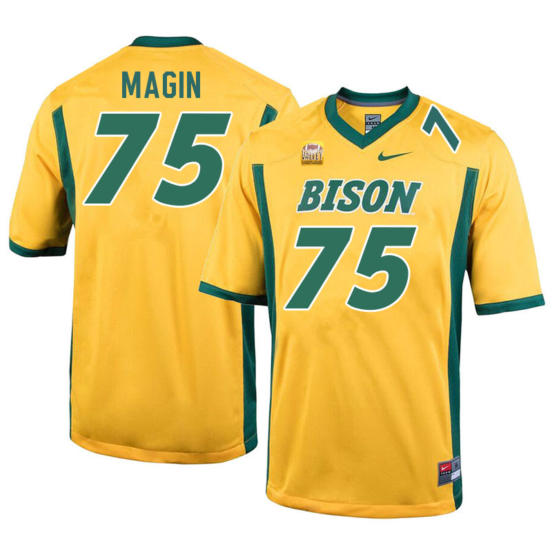 Men #75 Josh Magin North Dakota State Bison College Football Jerseys Stitched-Yellow
